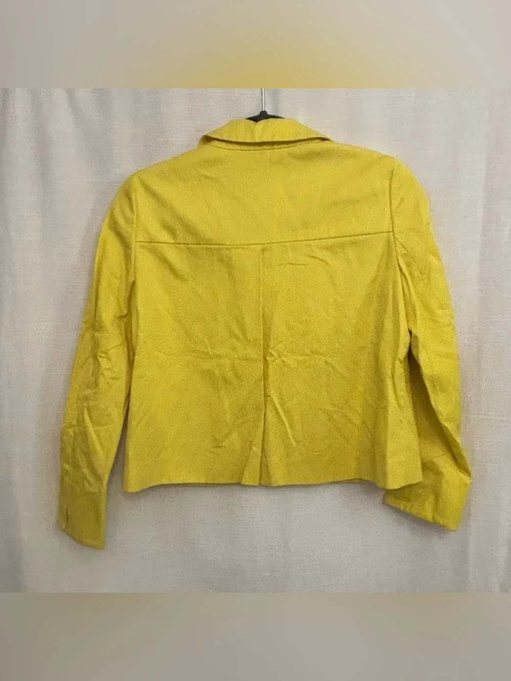 Vintage Cropped Hugo Boss‎ Bright Yellow Women's Button-Front Blazer